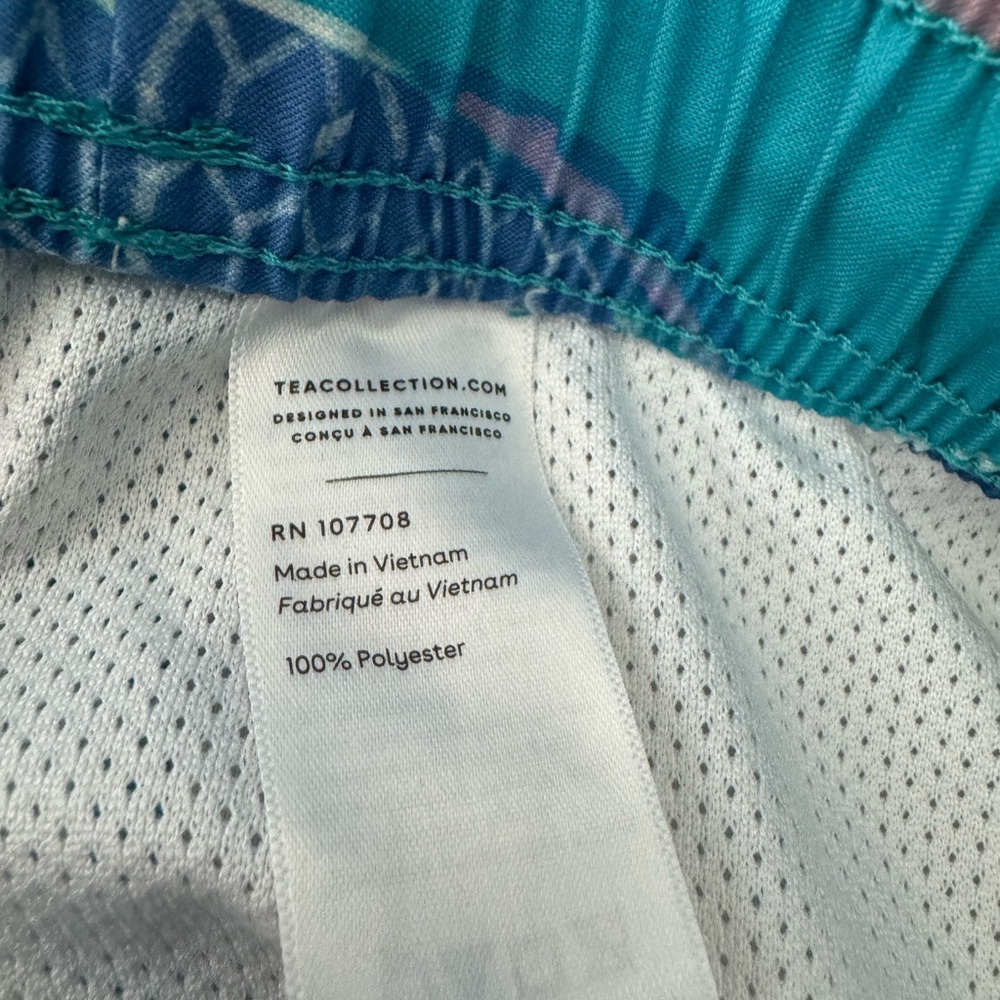 Tea Collection Aqua Fish Print Swim Trunks - Picture 5 of 7